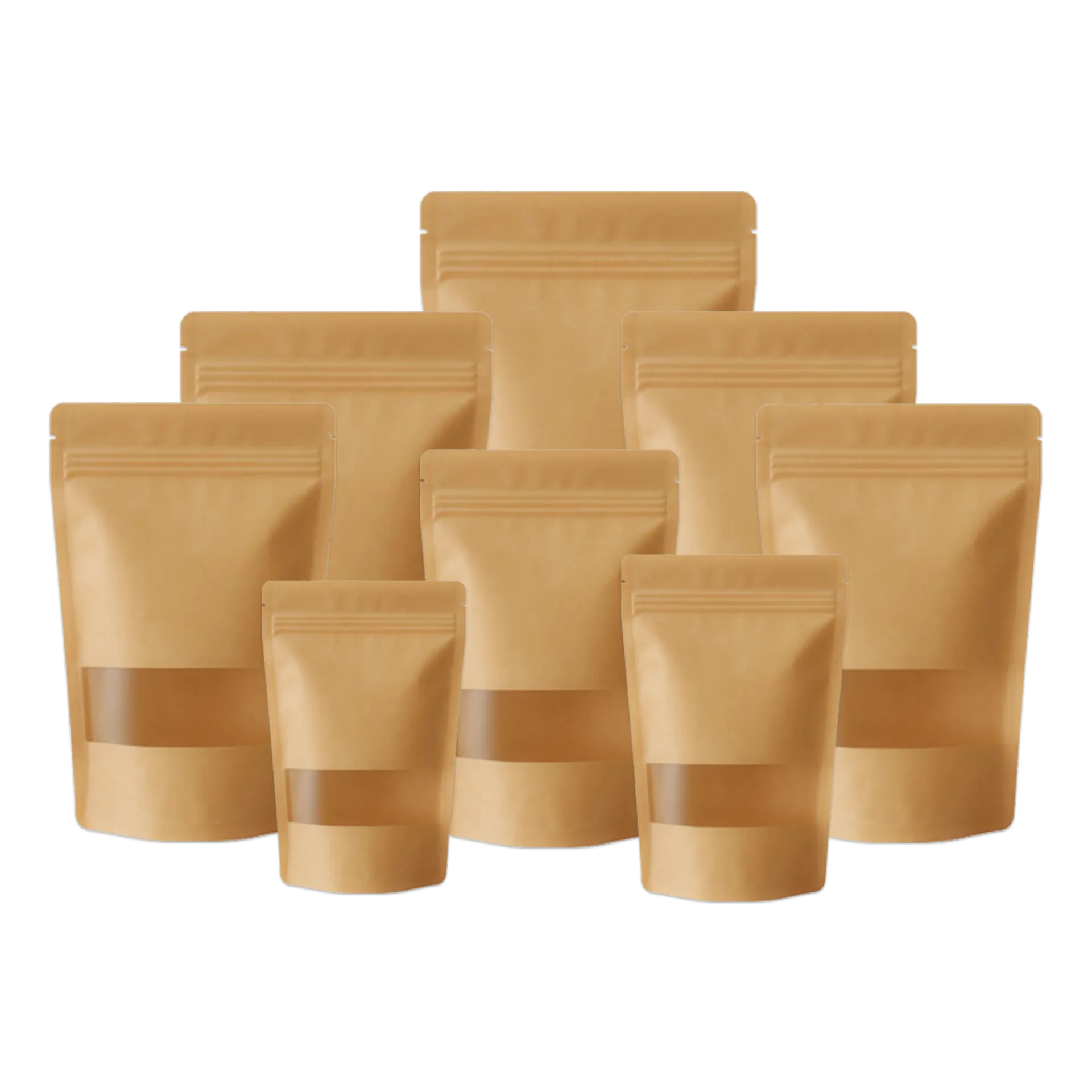 [BRKSP-1015] Stand-Up Pouch With Window (10cm W x 15cm H + 3.5cm G)